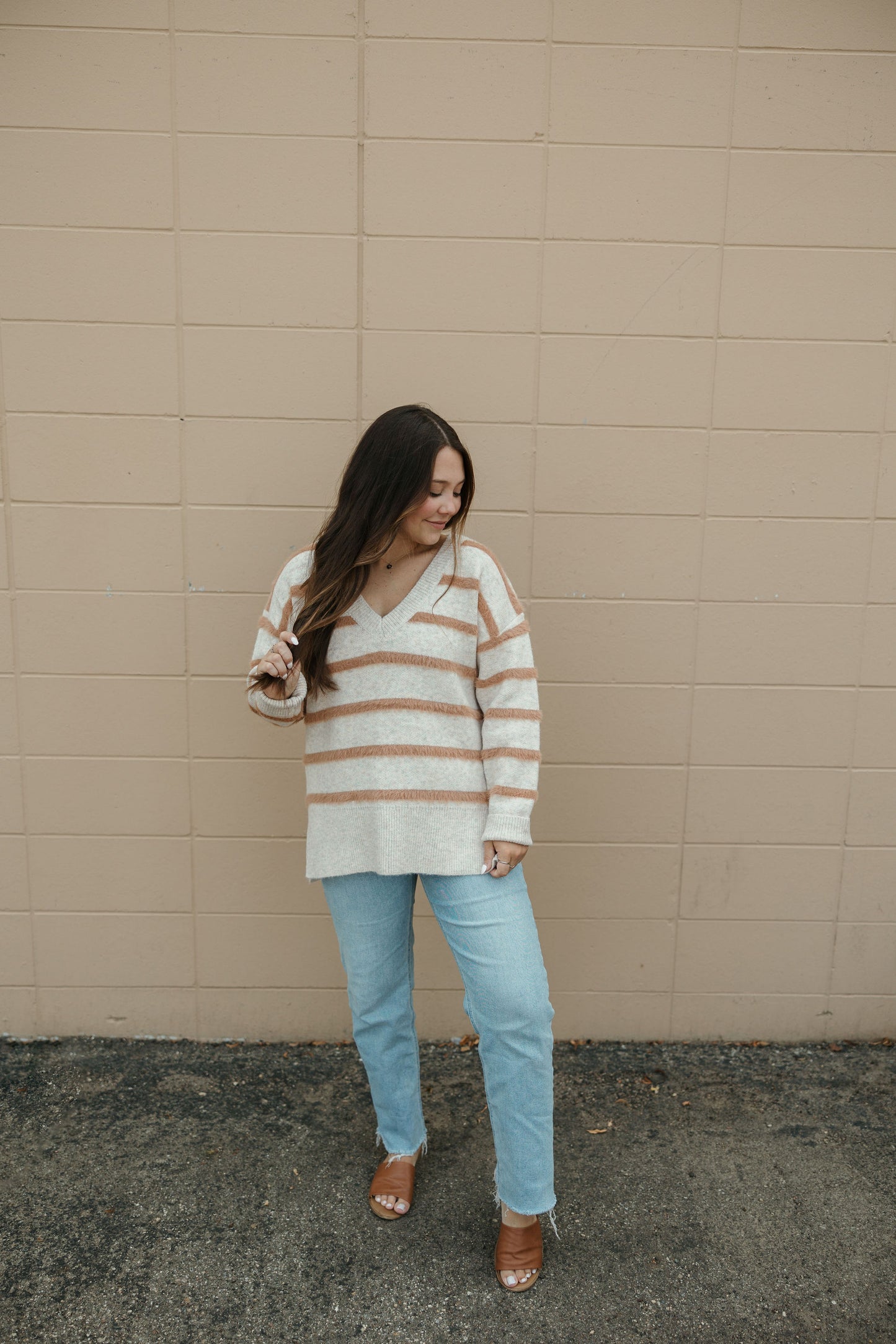 Fuzzy Stripe Sweater