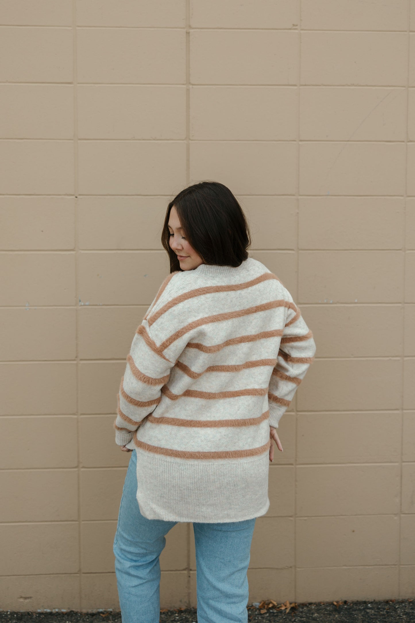 Fuzzy Stripe Sweater