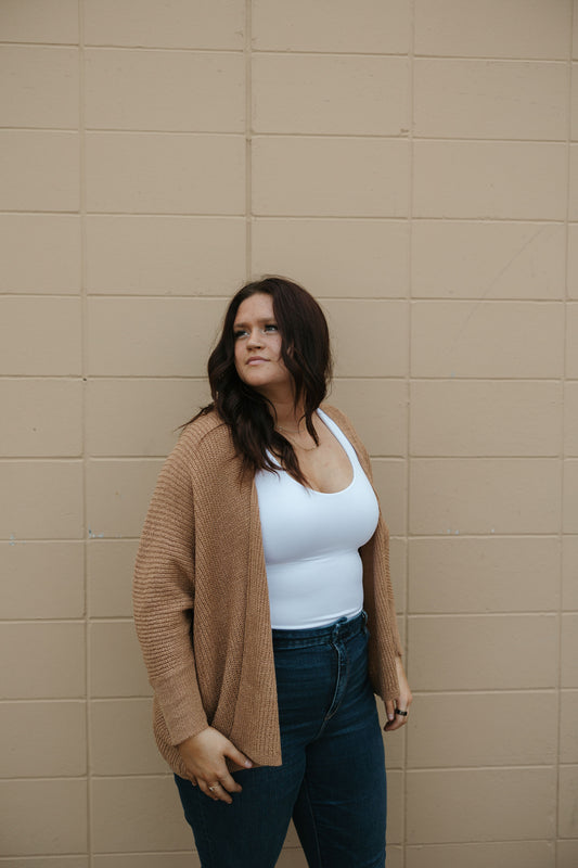 Dolman Sleeve Open Front Cardigan