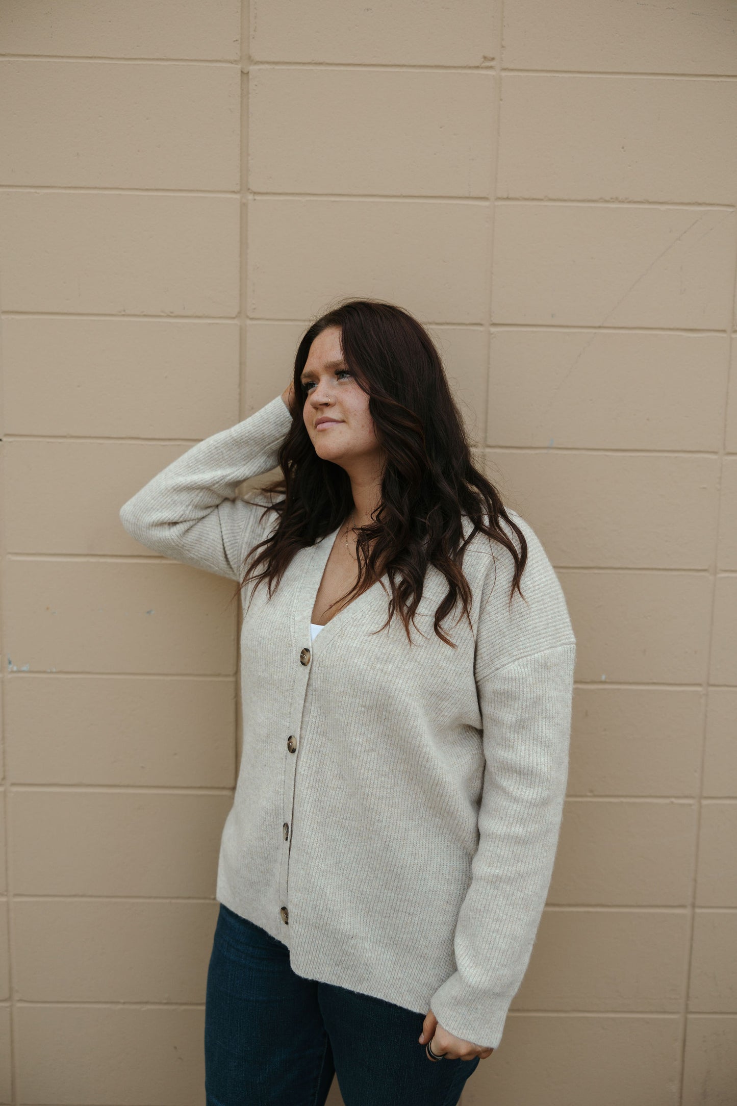 Cozy V-Neck Button Cardigan