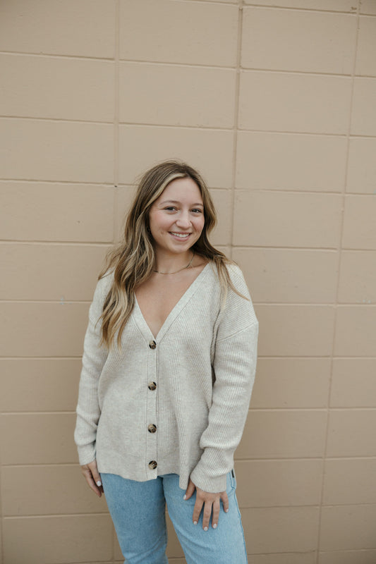 Cozy V-Neck Button Cardigan