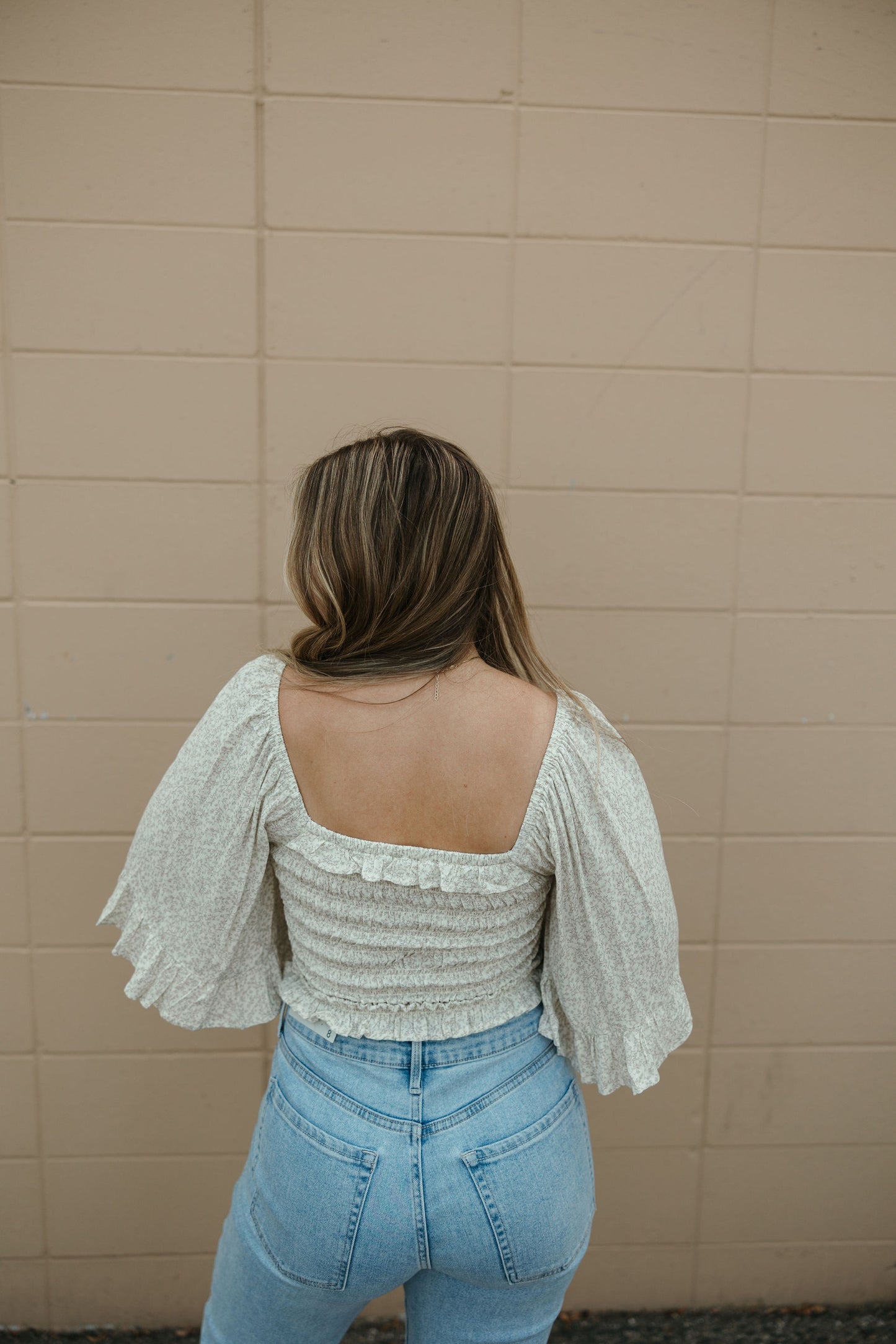 Smocked Flutter Sleeve Top