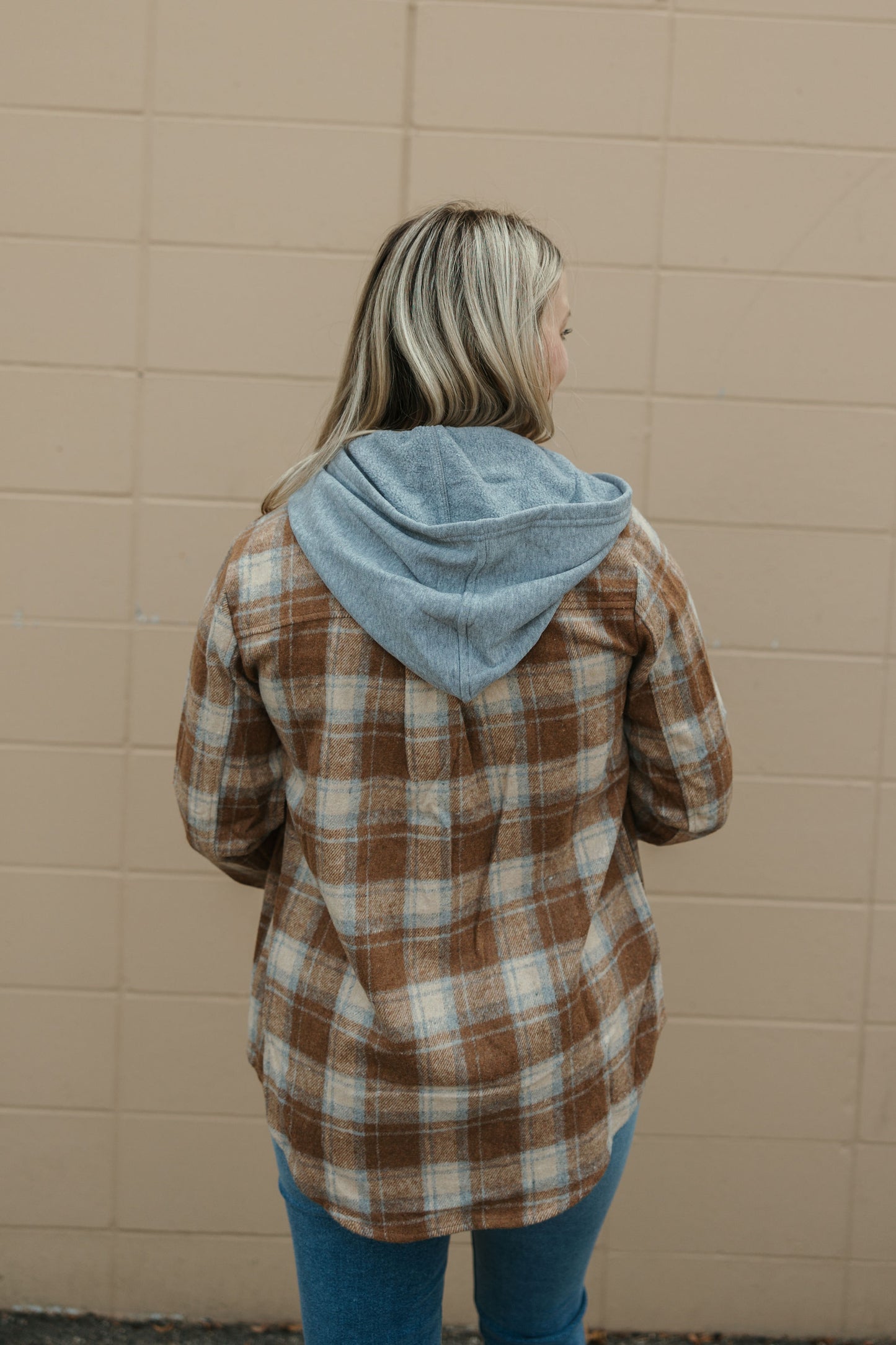 Hooded Plaid Shacket