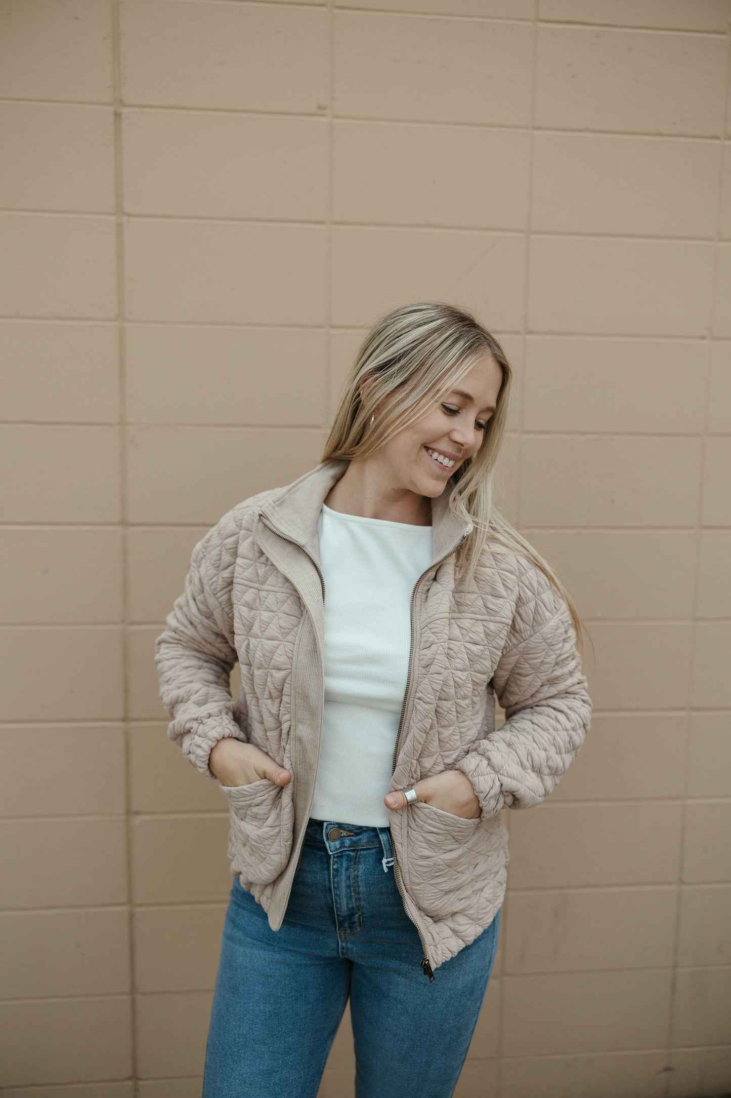 Taupe Quilted Jacket