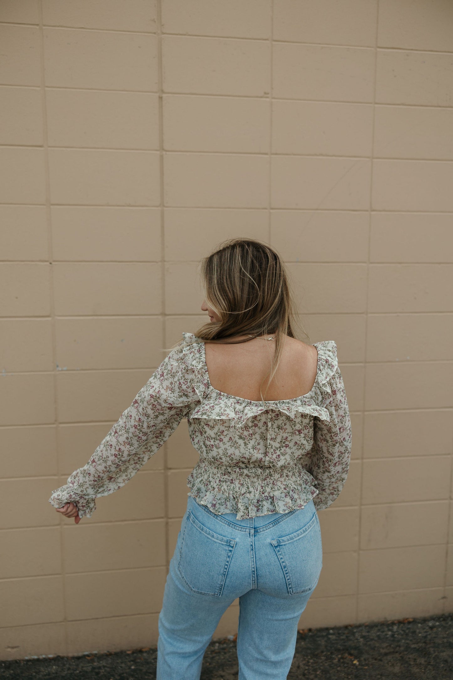 Floral Flutter Blouse