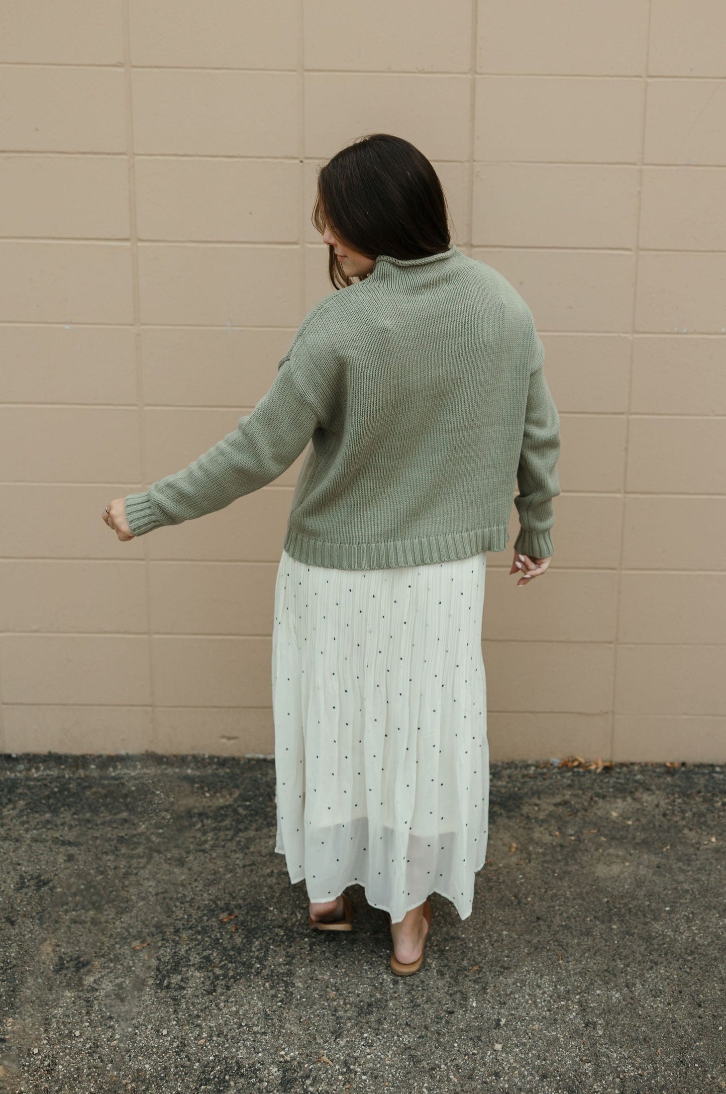 Polka Dot Pleated Cami Dress