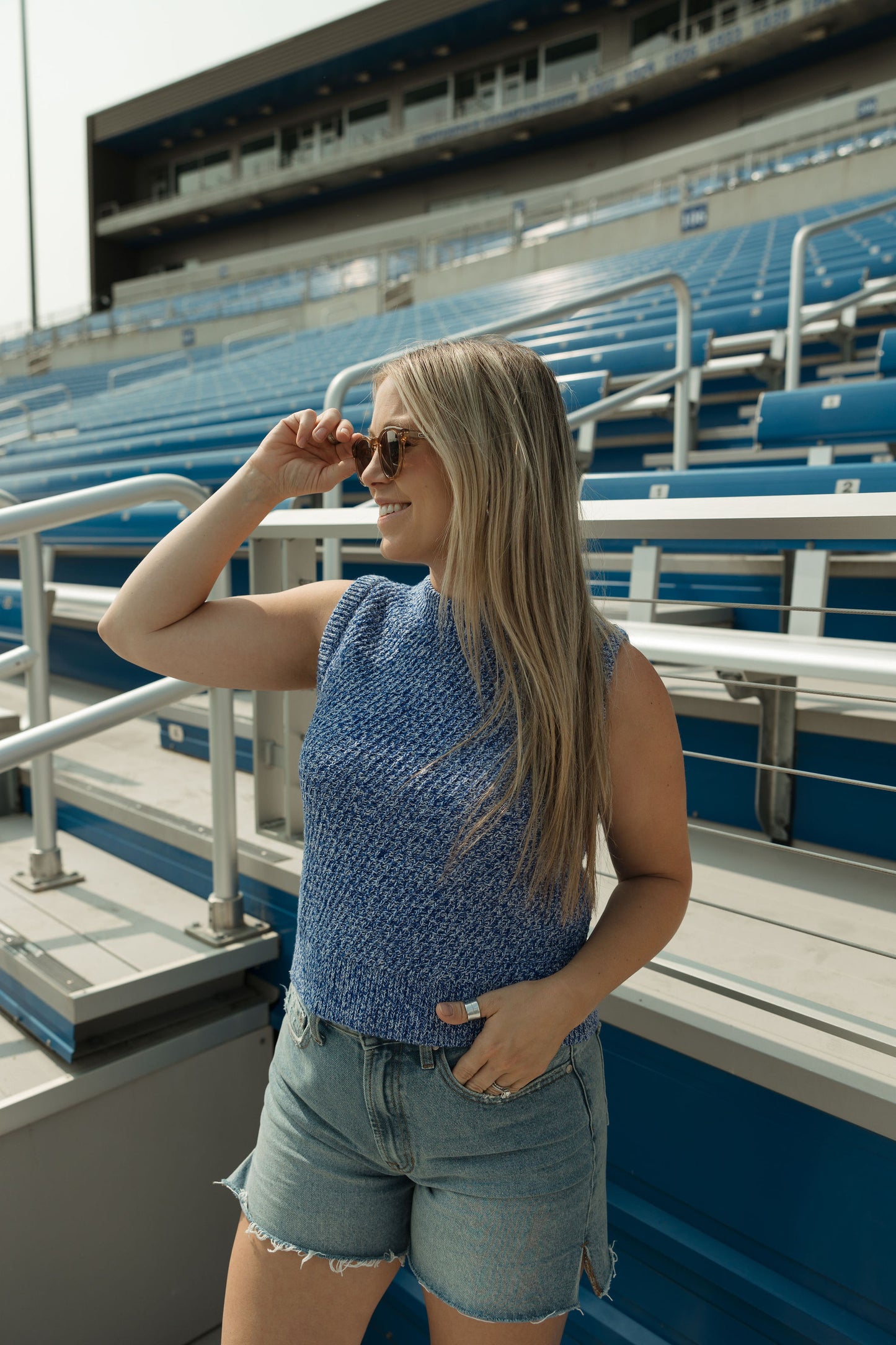 Sleeveless Crew Sweater