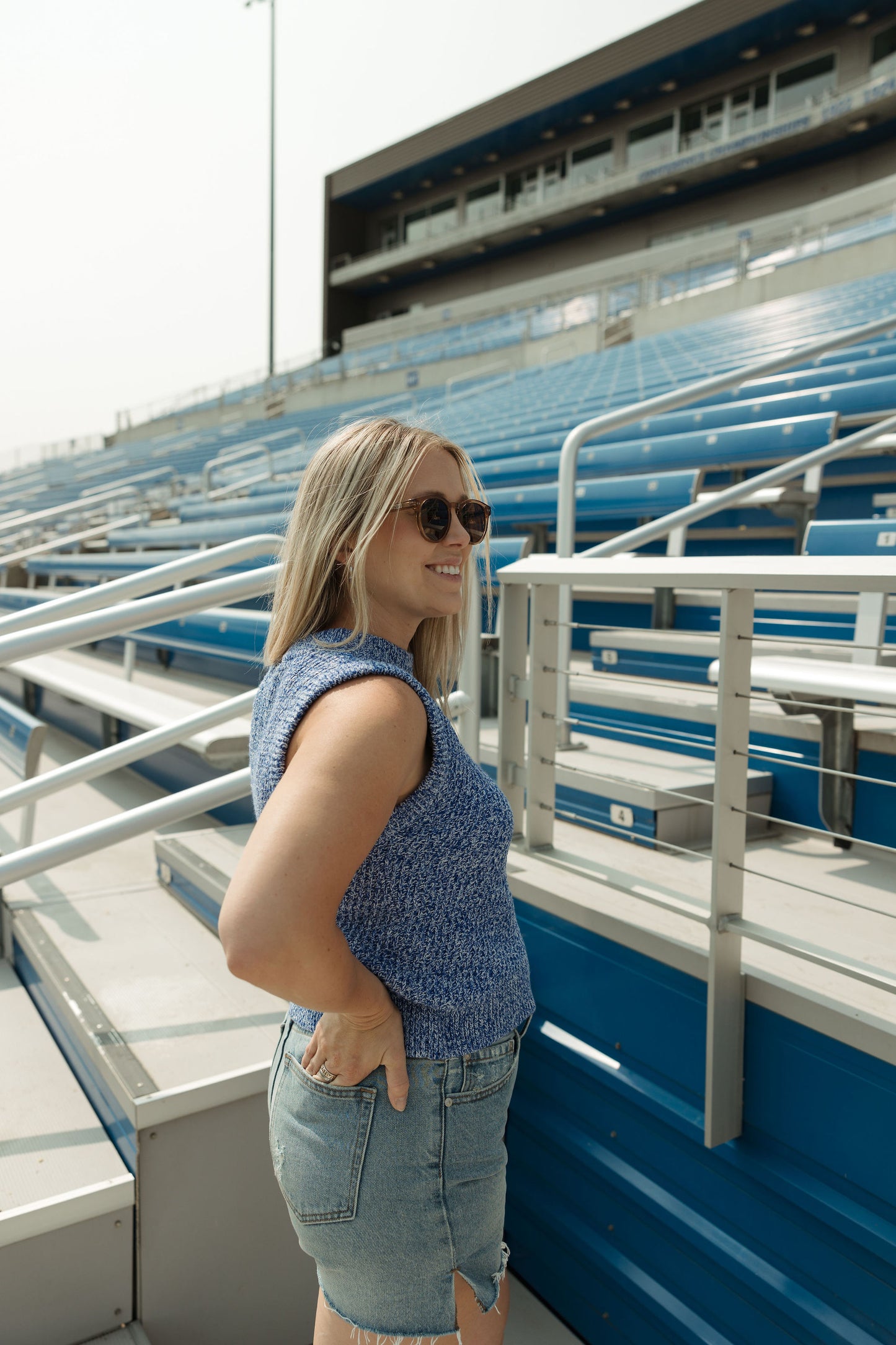 Sleeveless Crew Sweater