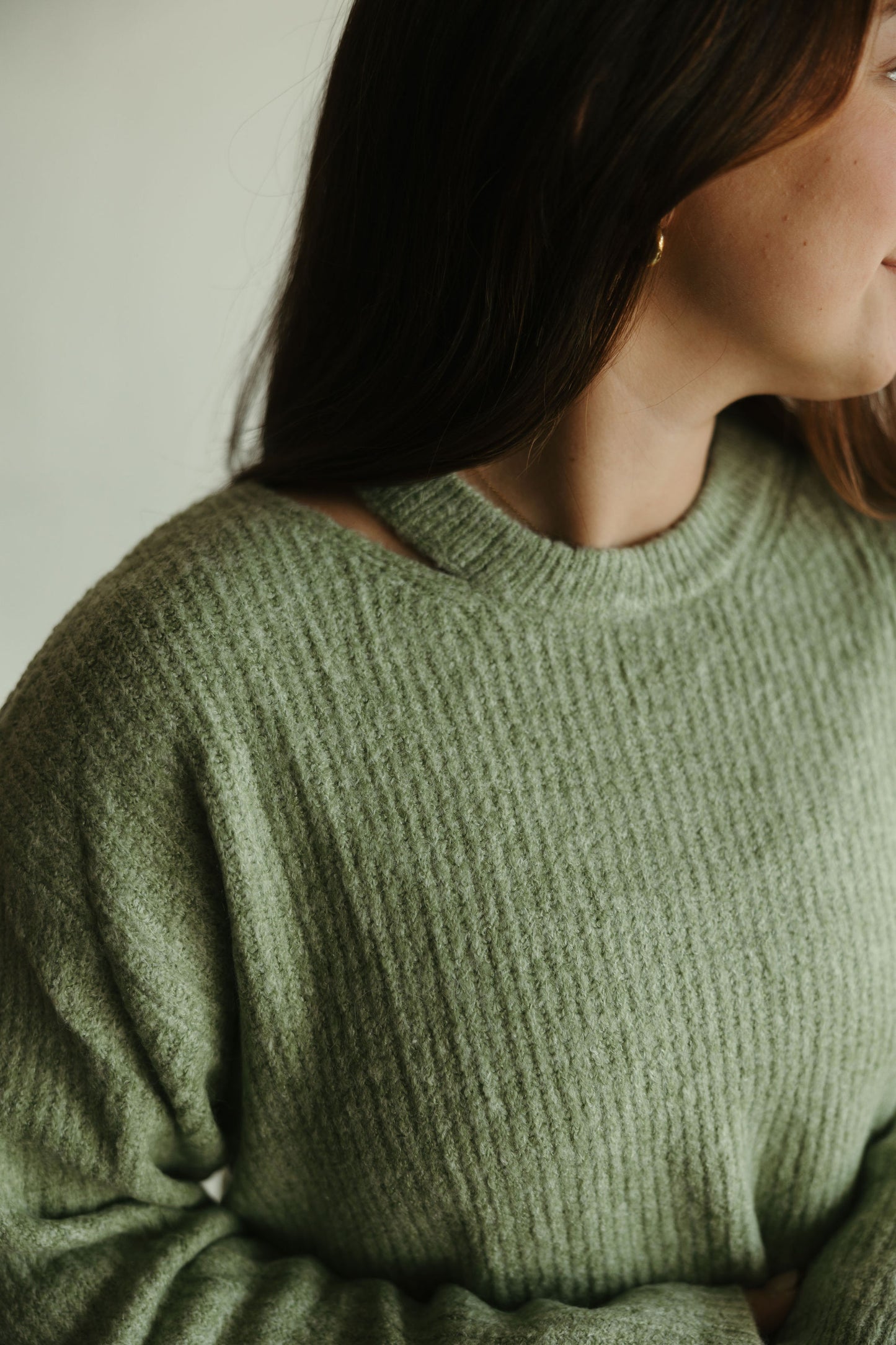 Sage Soft Ribbed Sweater