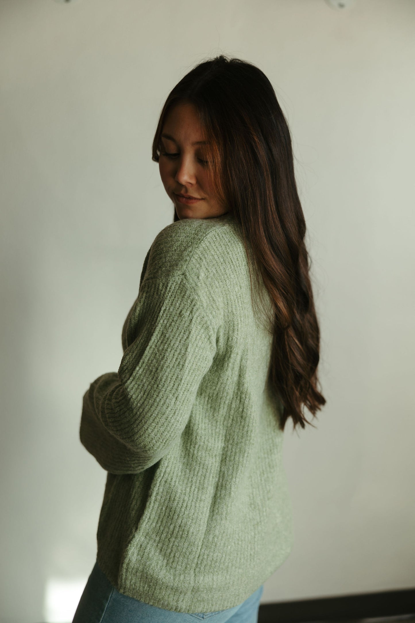 Sage Soft Ribbed Sweater