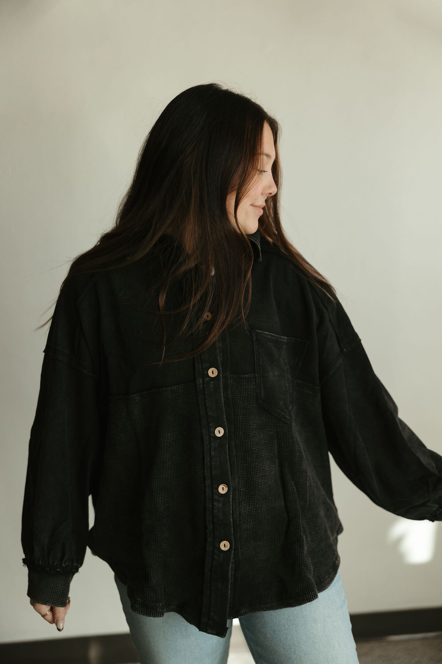 Black Washed Texture Jacket