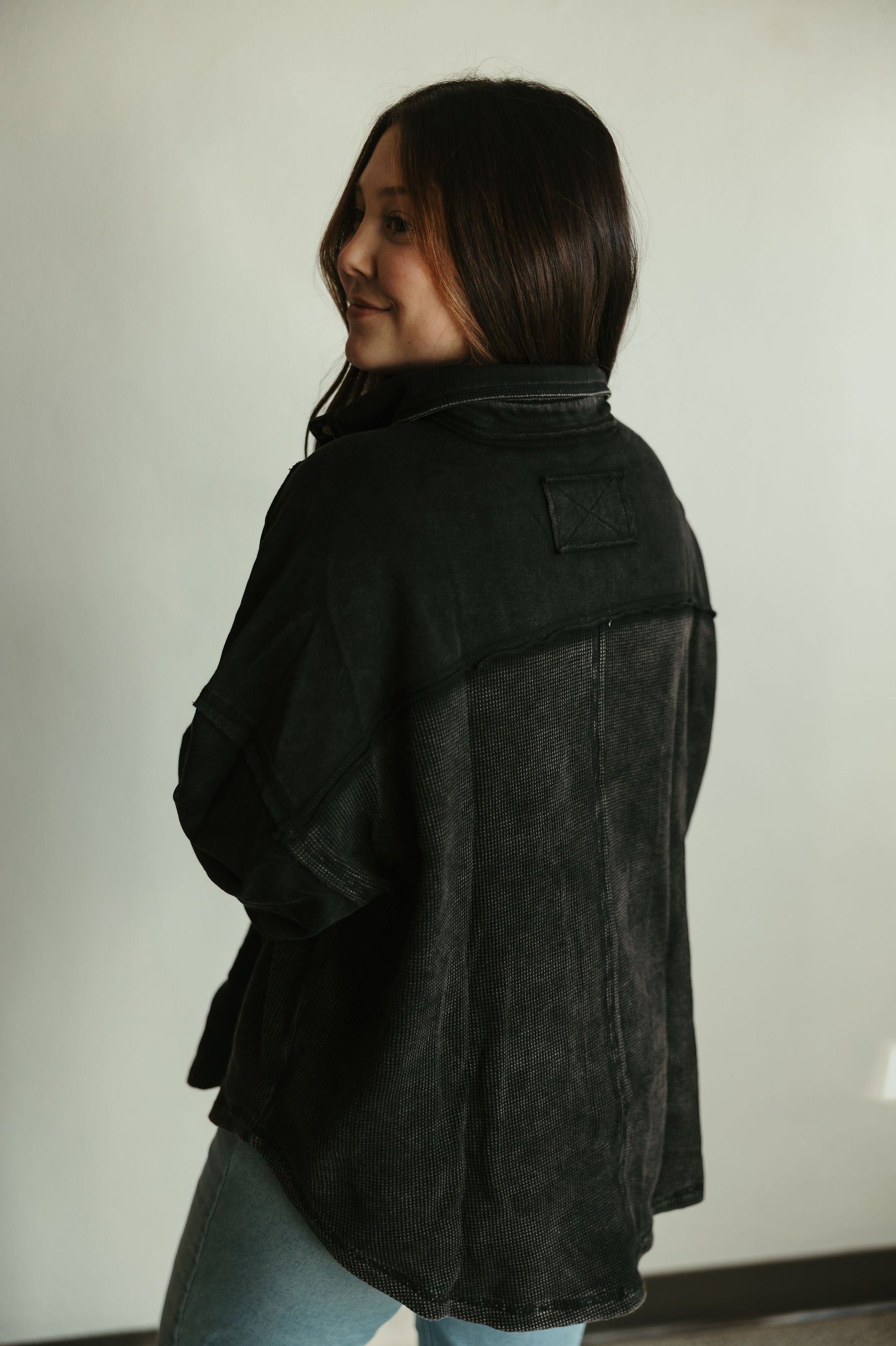 Black Washed Texture Jacket