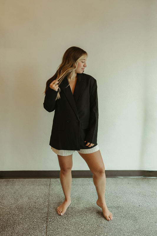 Oversized Front Pocket Blazer