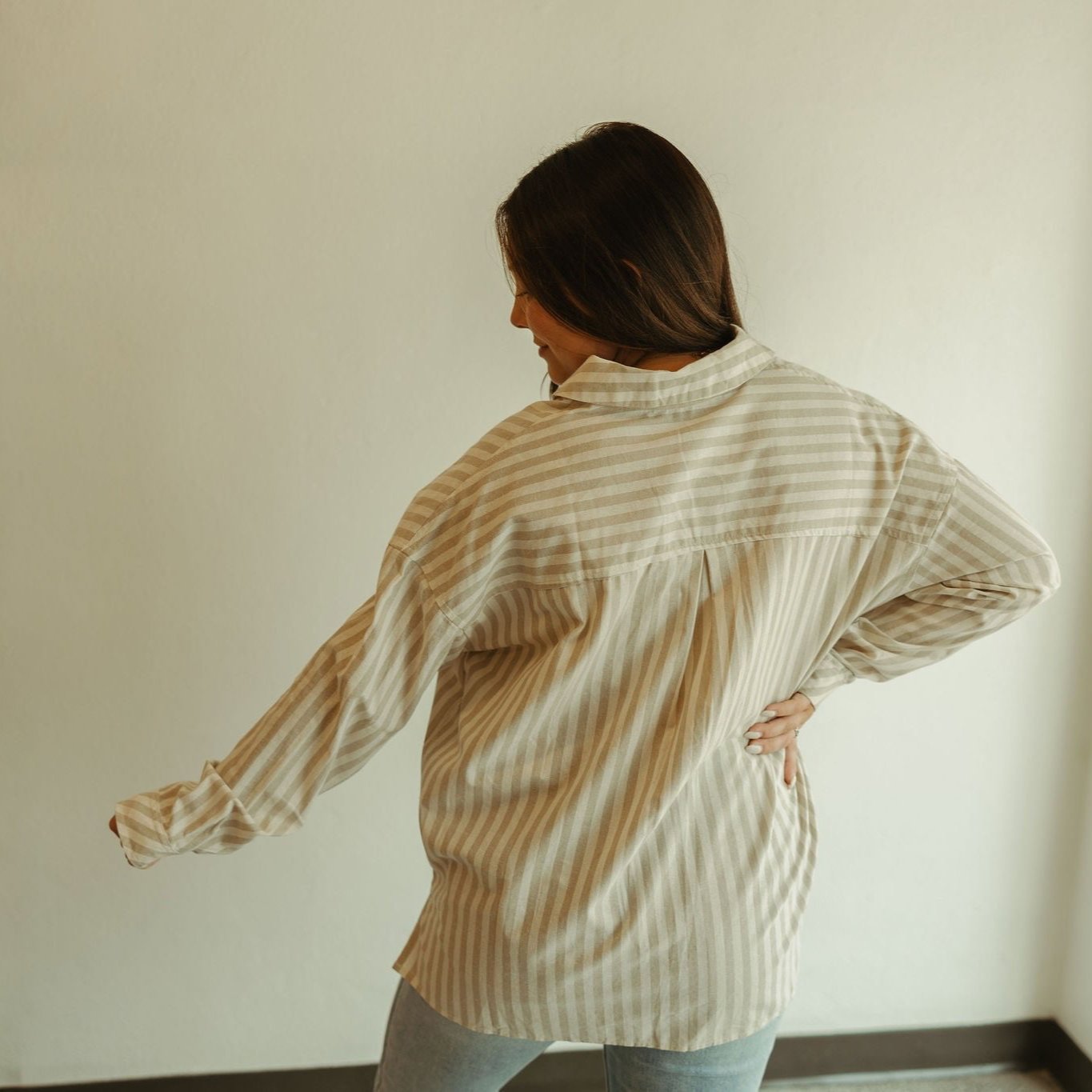 Stone Striped Button Down Shirt