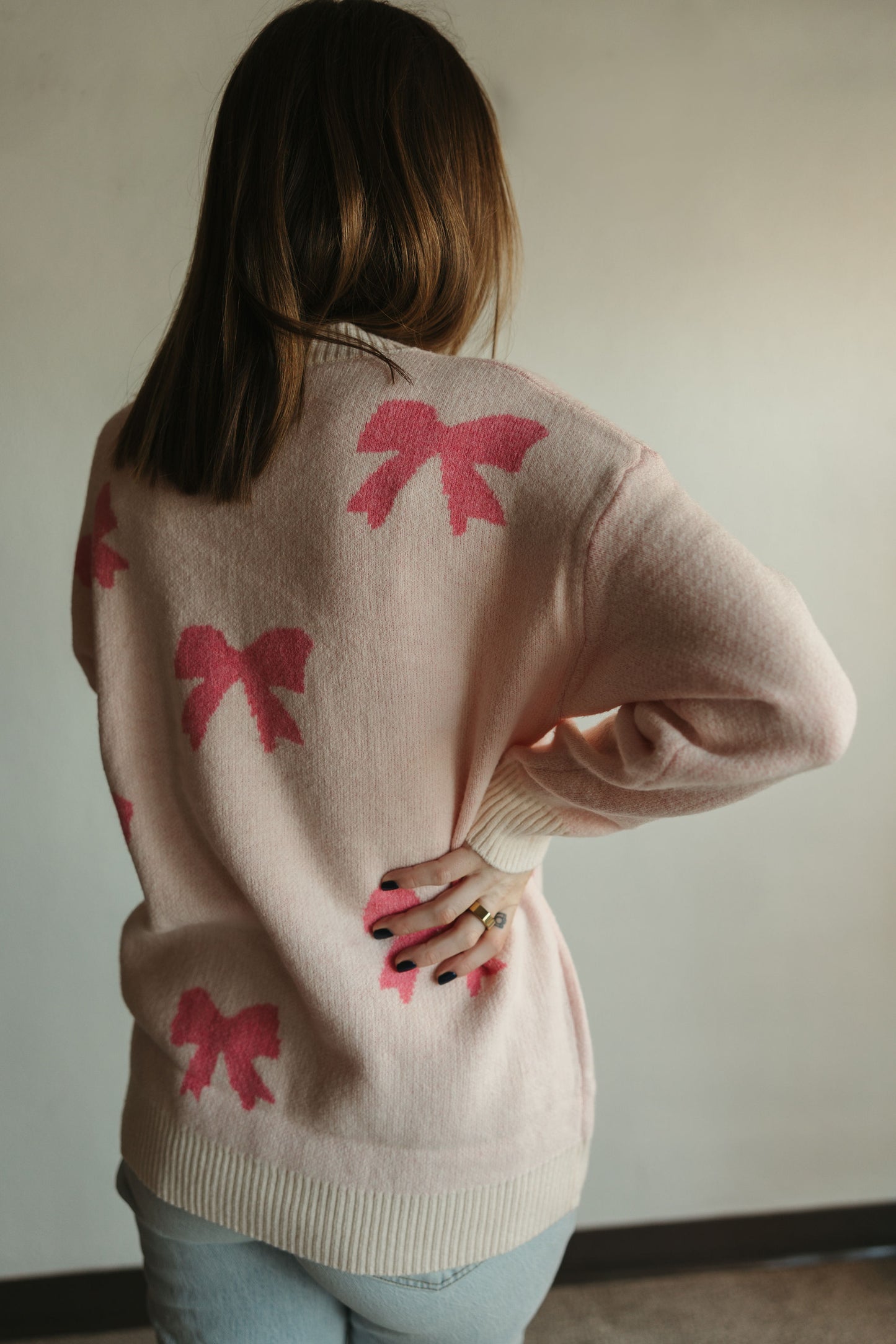 Pink Bow Sweater