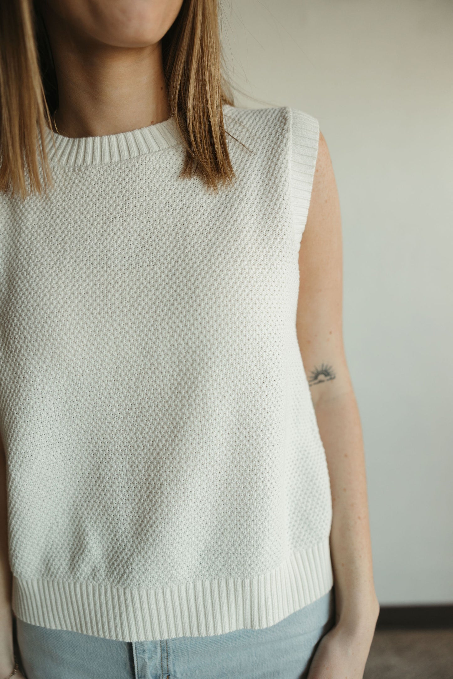 Tie Back Sleeveless Sweater