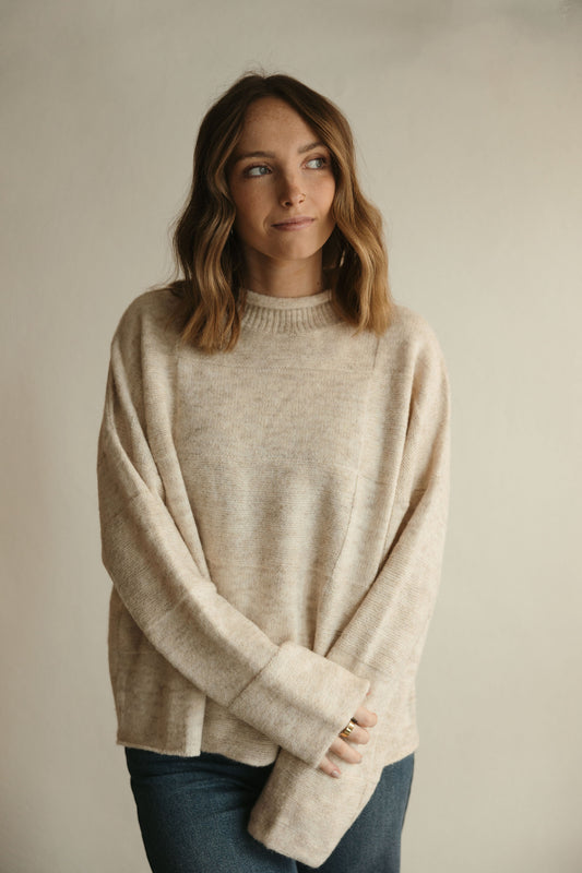 Natural Mixed Pattern Sweater