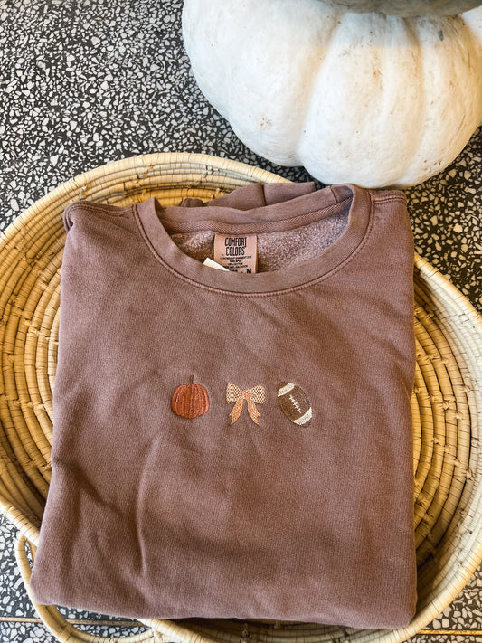 Fall Favorites Embroidered Crewneck