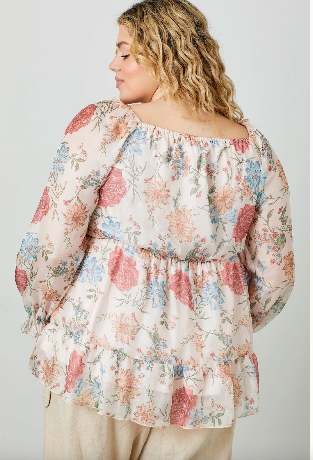 Floral Smocked Ruffle Top