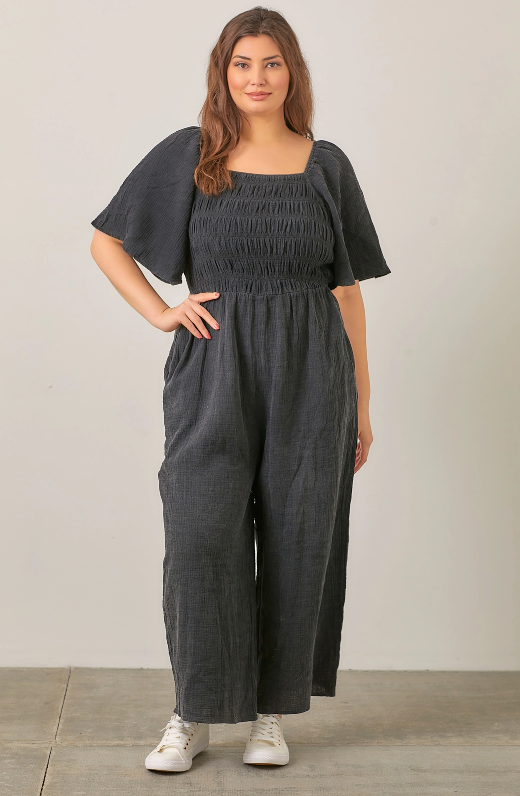 Washed Wide Leg Jumpsuit