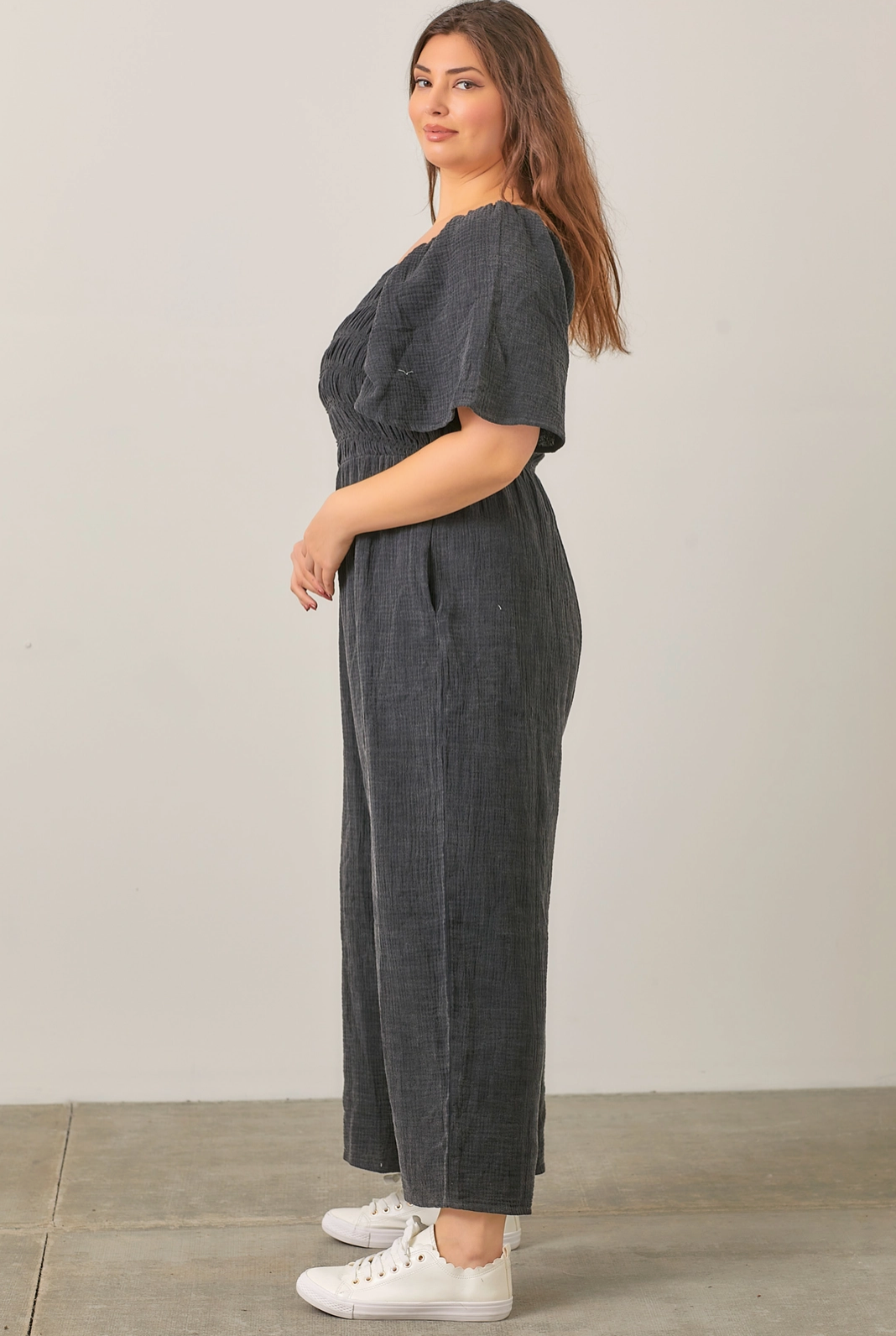 Washed Wide Leg Jumpsuit