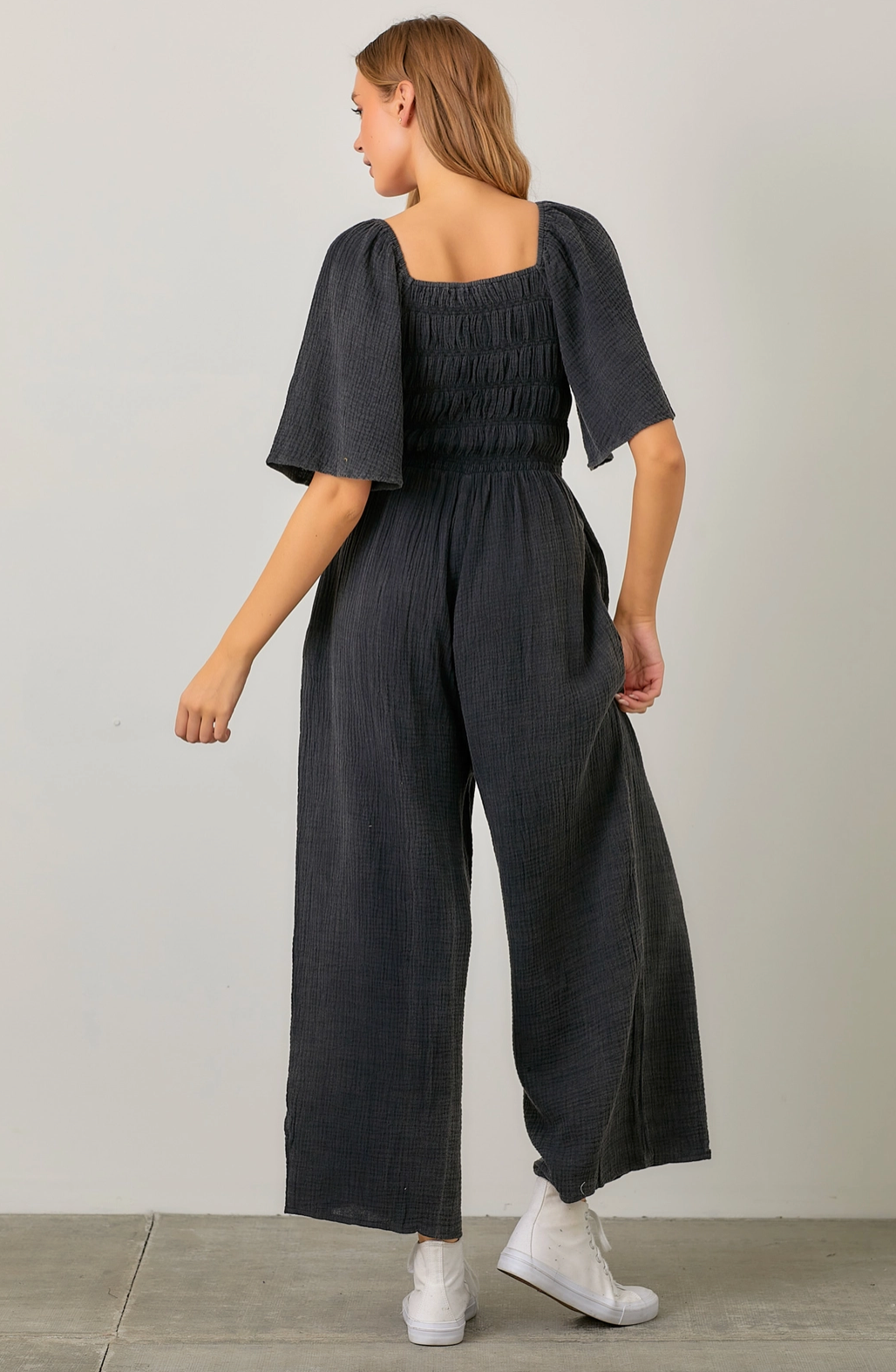 Washed Wide Leg Jumpsuit