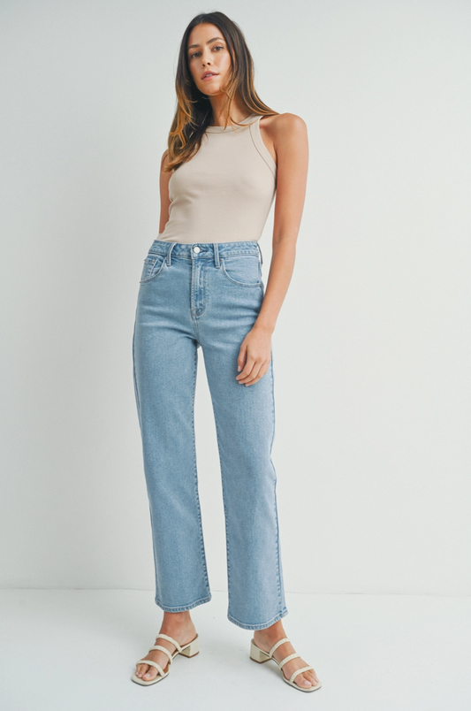 High Rise Relaxed Straight Jean