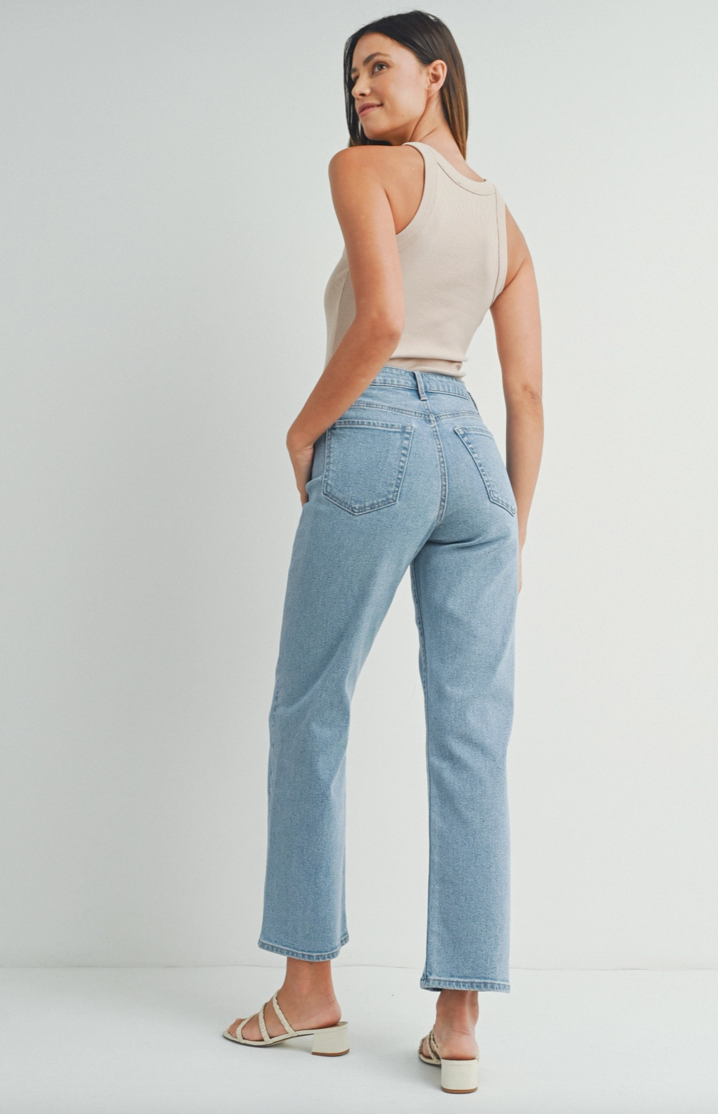 High Rise Relaxed Straight Jean