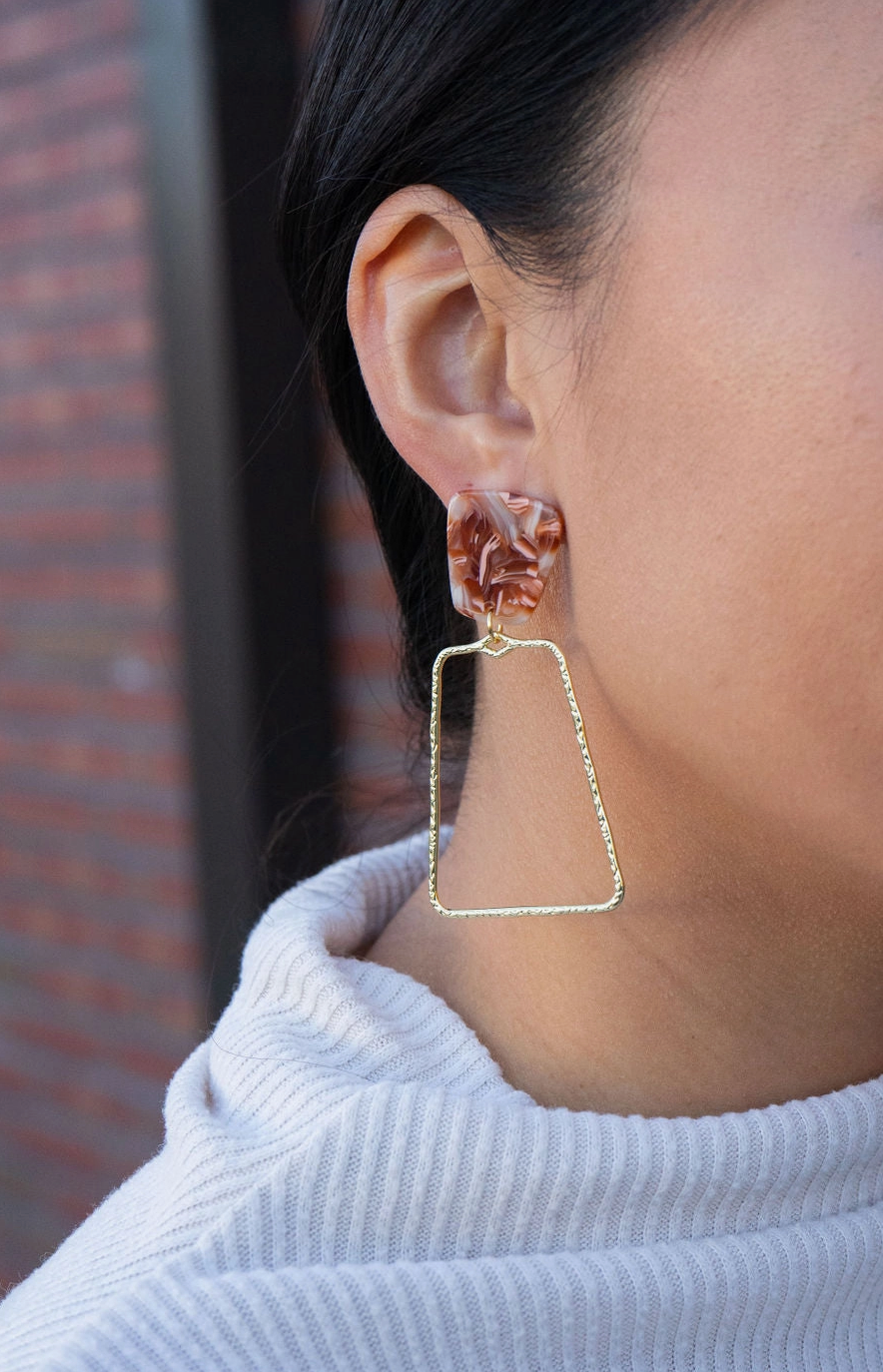 Rust Gold Hoops