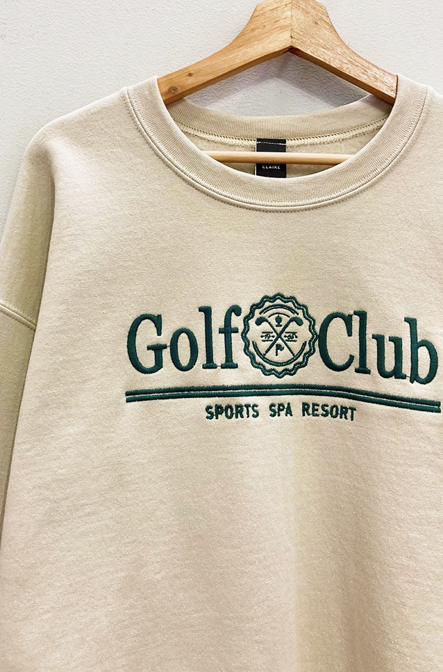 Golf Club Embroidered Crewneck