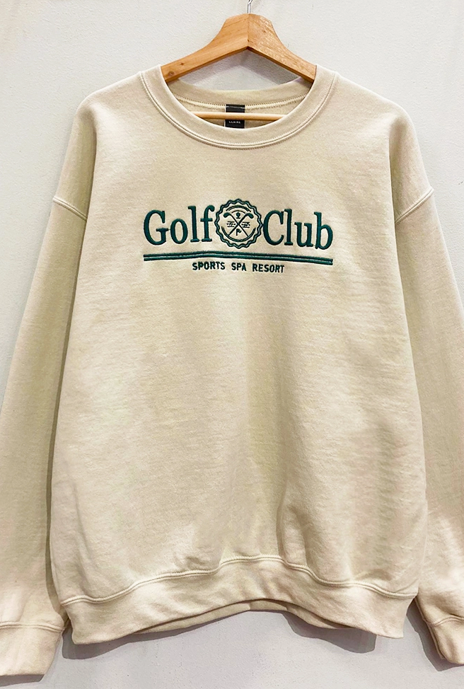 Golf Club Embroidered Crewneck