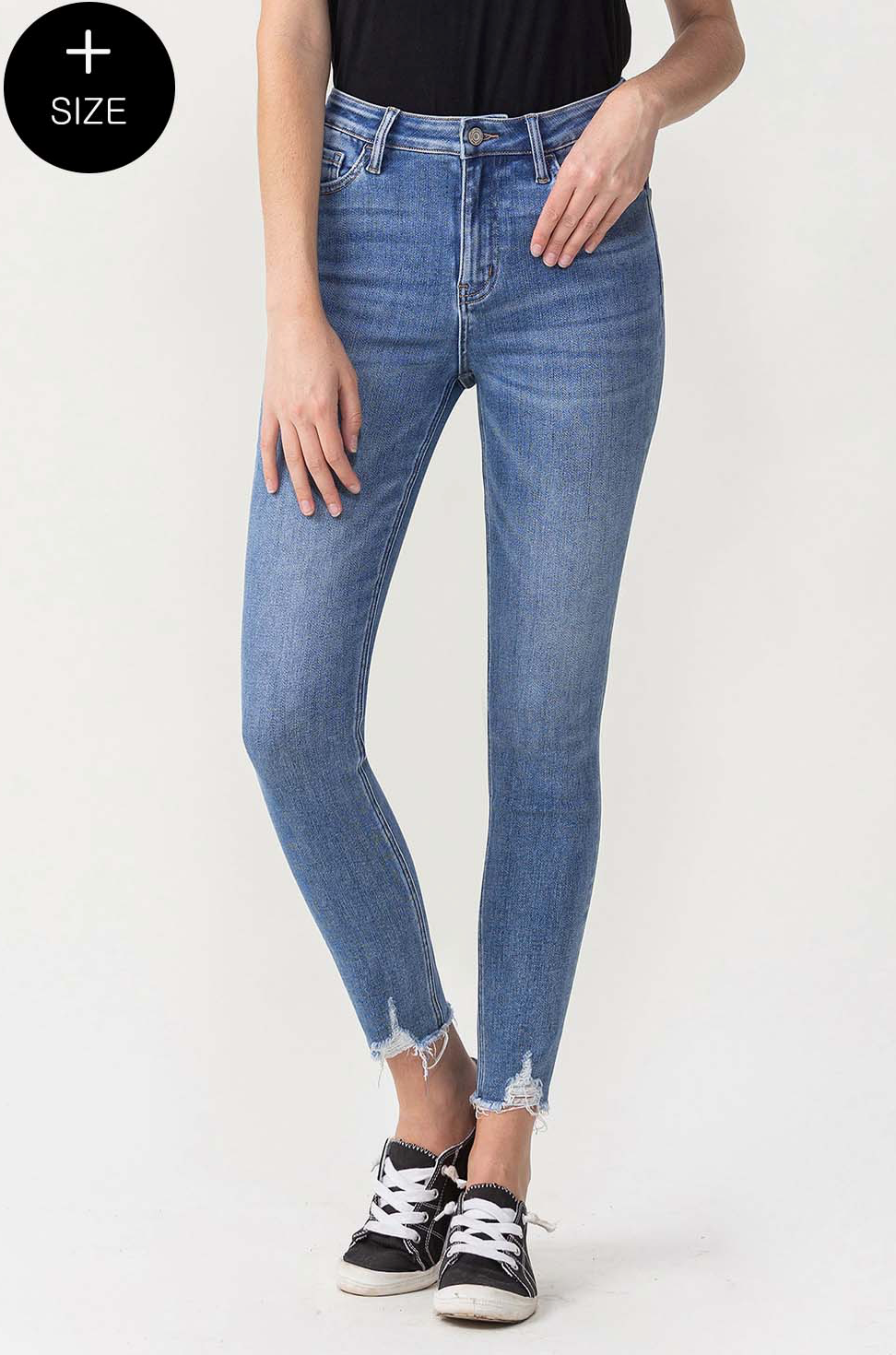 Plus High Rise Denim Jeans