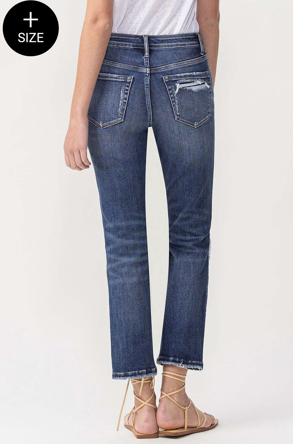 Plus Vintage Style Denim Jeans