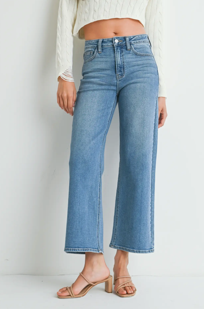 Medium Wash Wide Leg Jeans