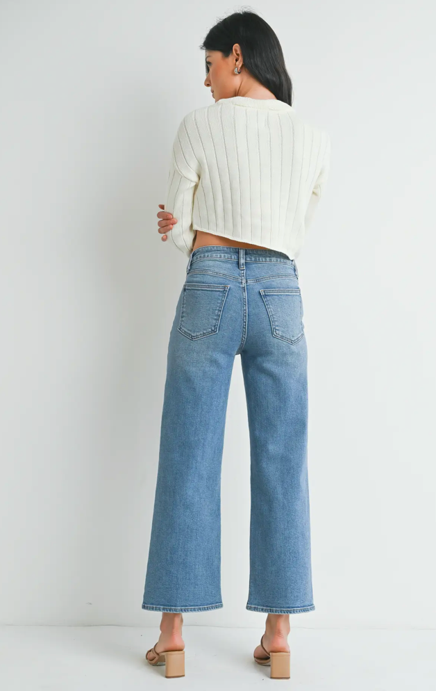 Medium Wash Wide Leg Jeans