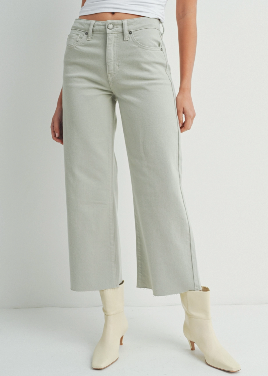 Sage Slim Wide Leg Jeans