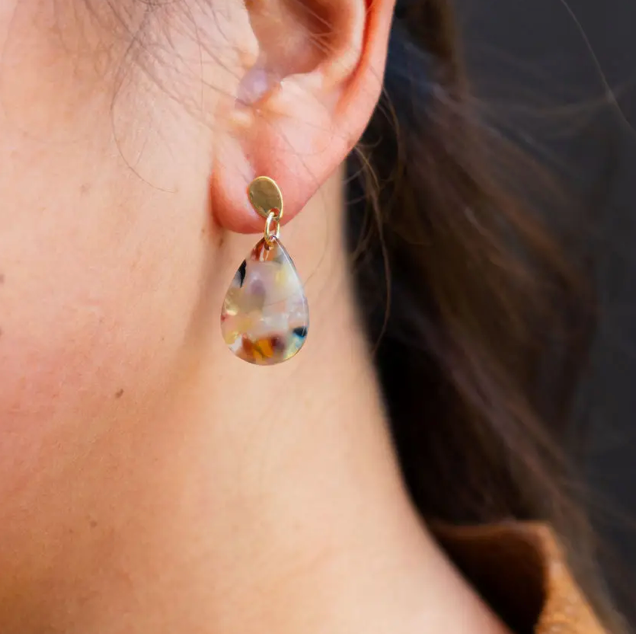 Muliticolor Teardrop Earrings