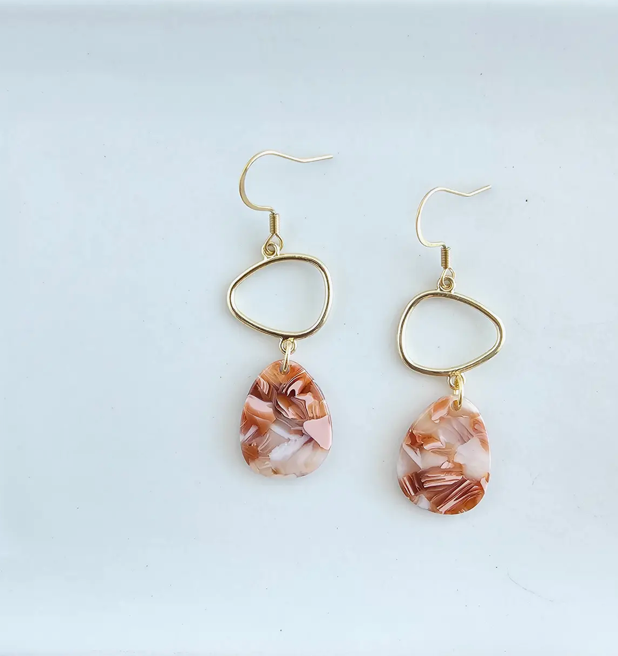 Rust Gold Detail Earrings