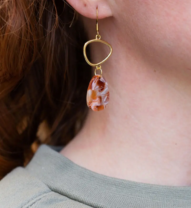 Rust Gold Detail Earrings