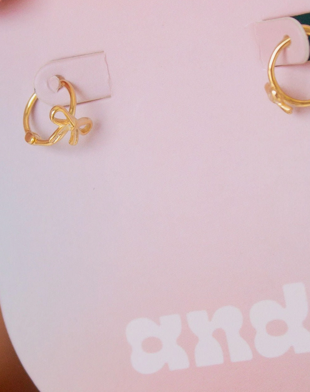 Dainty Bow Hoops