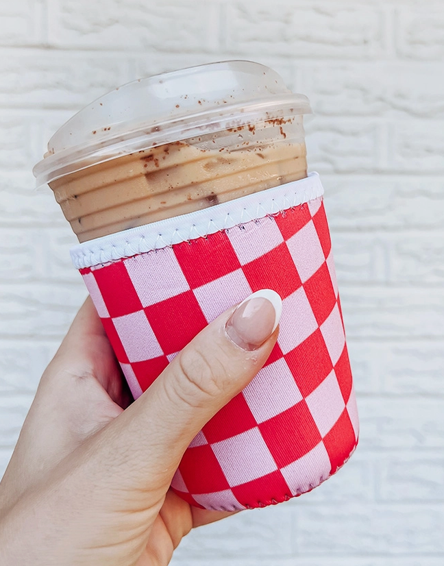 Checkered Iced Coffee Sleeve