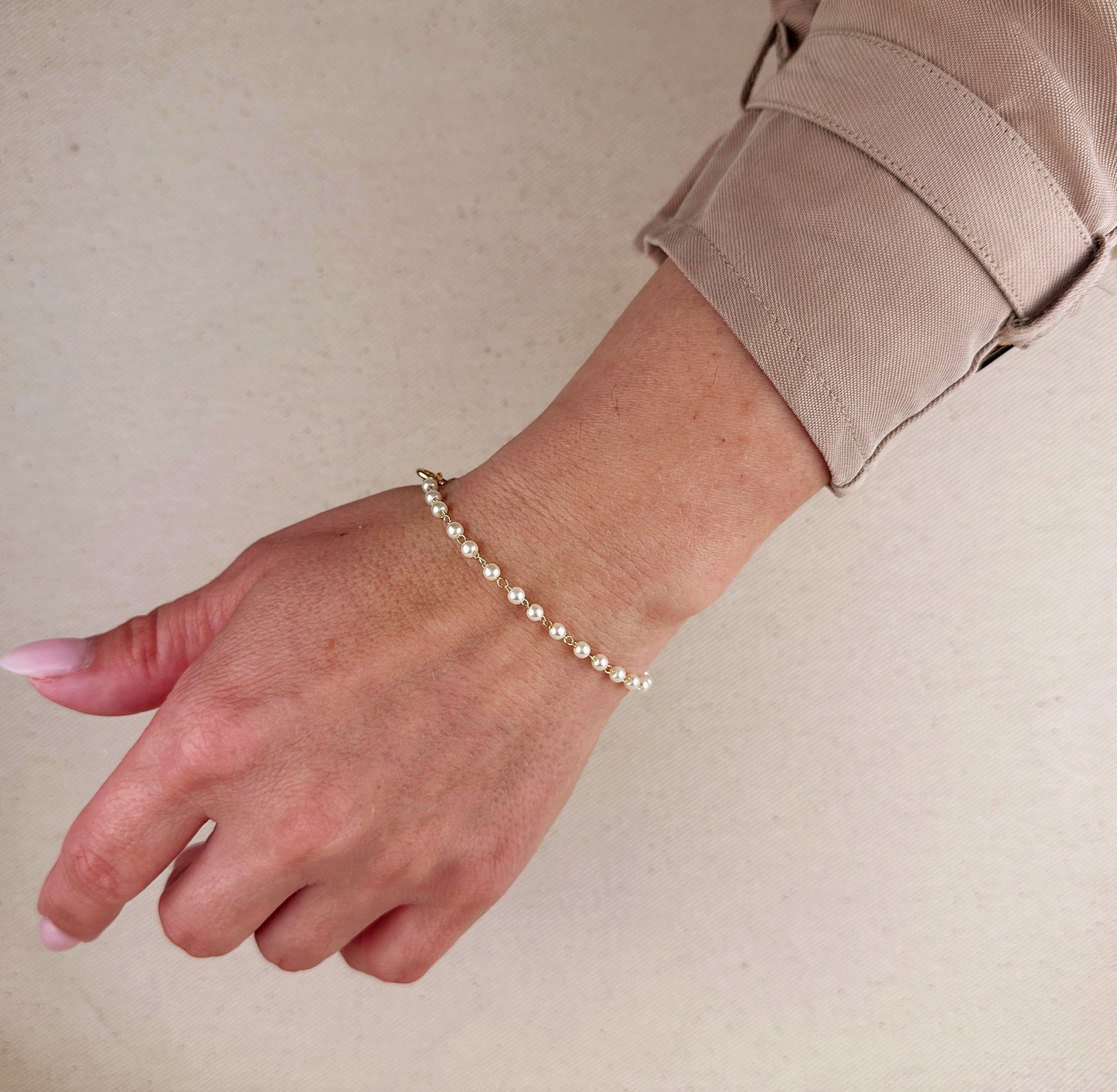 Gold Pearl Bracelet