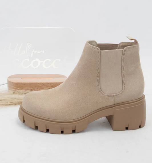 Suede Chunky Heel Boots