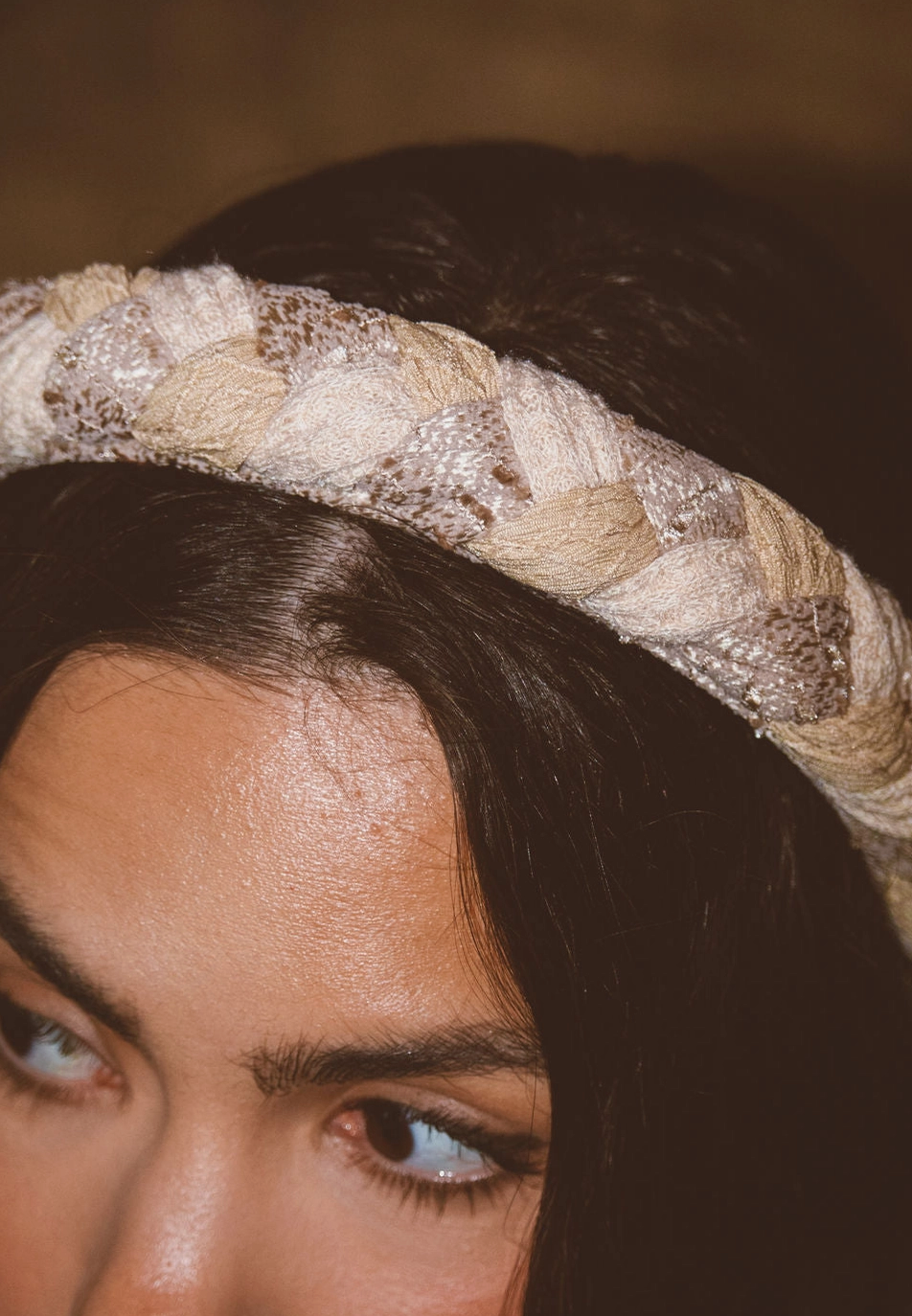 Biege Braided Headband