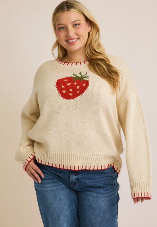 Strawberry Knit Sweater