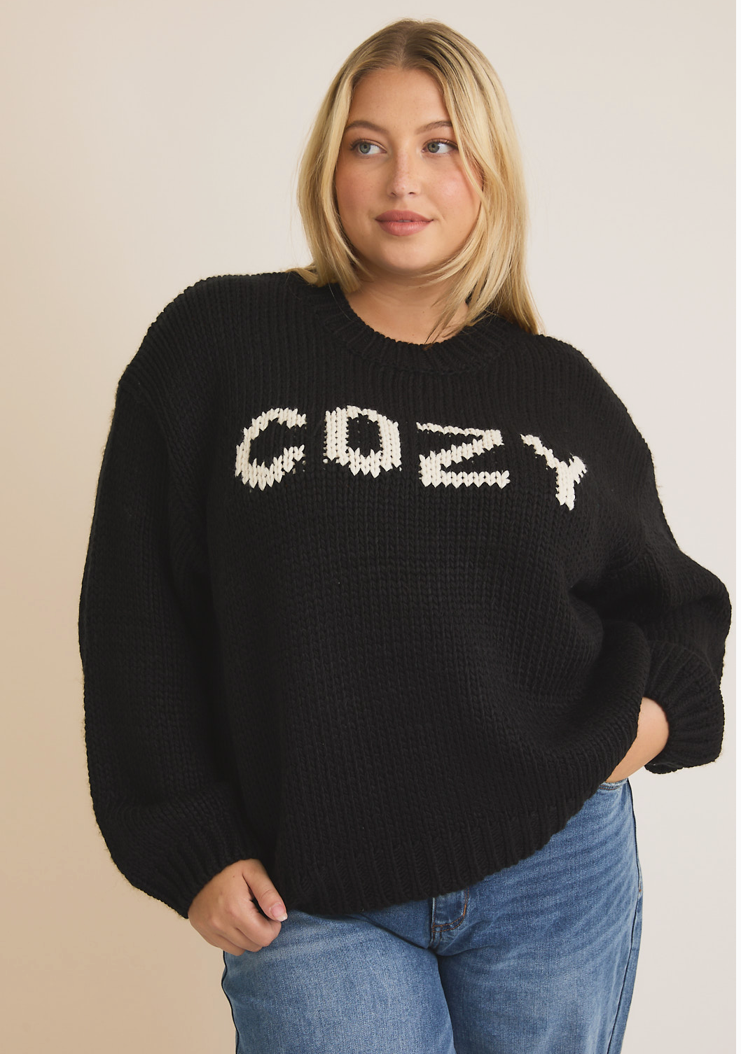 Plus Cozy Knit Sweater