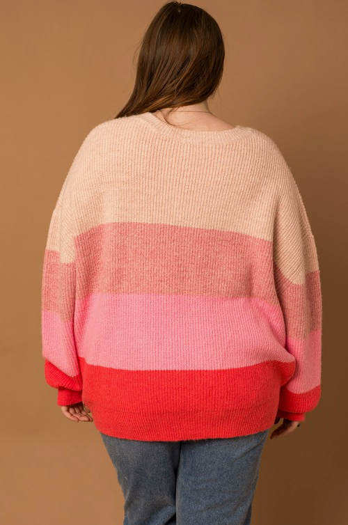 Plus Valentine Stripe Sweater